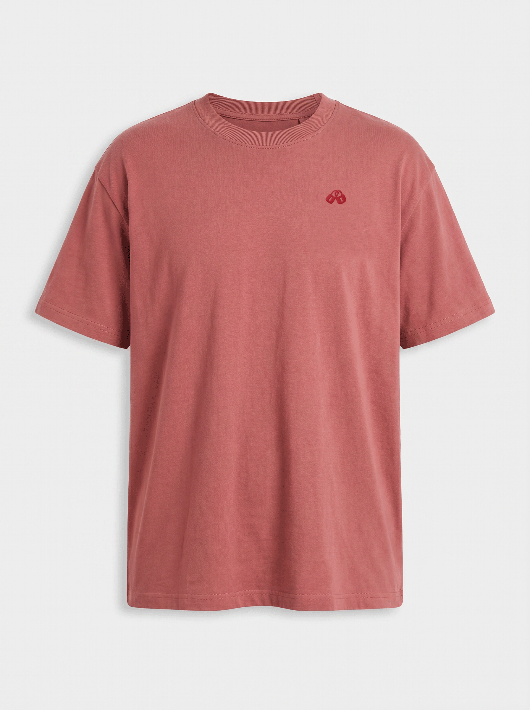 CAMISETA OVERSIZE LOCK 210 ROJO PÁLIDO
