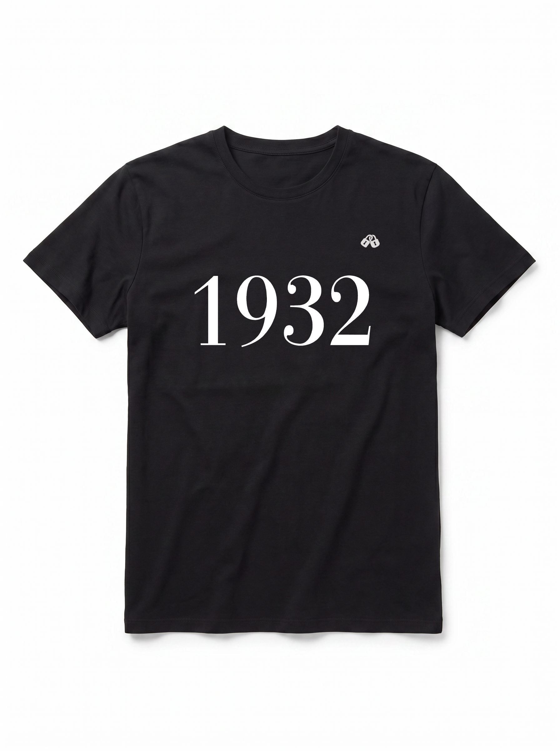 CAMISETA 1932 NEGRA FRONTAL