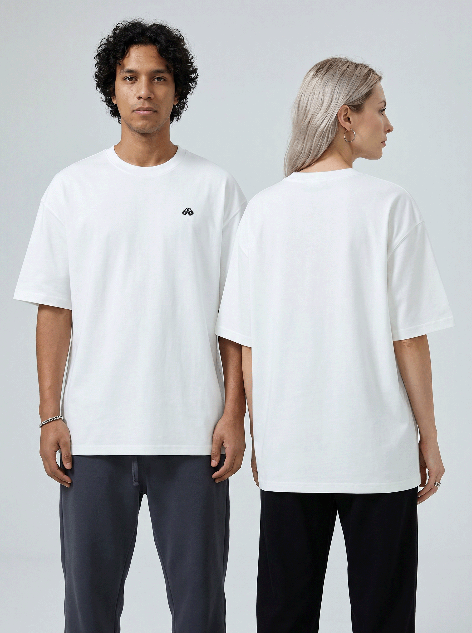 CAMISETA LOCK blanca OVERSIZE