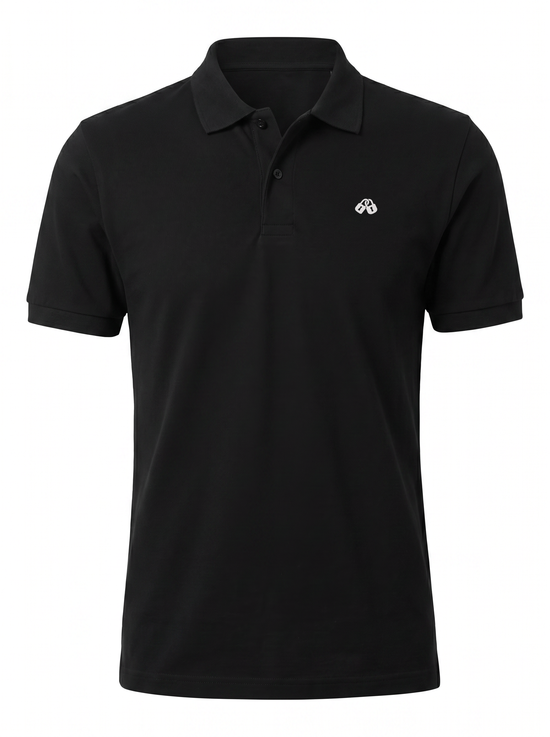 CAMISETA POLO NEGRO FRONTAL