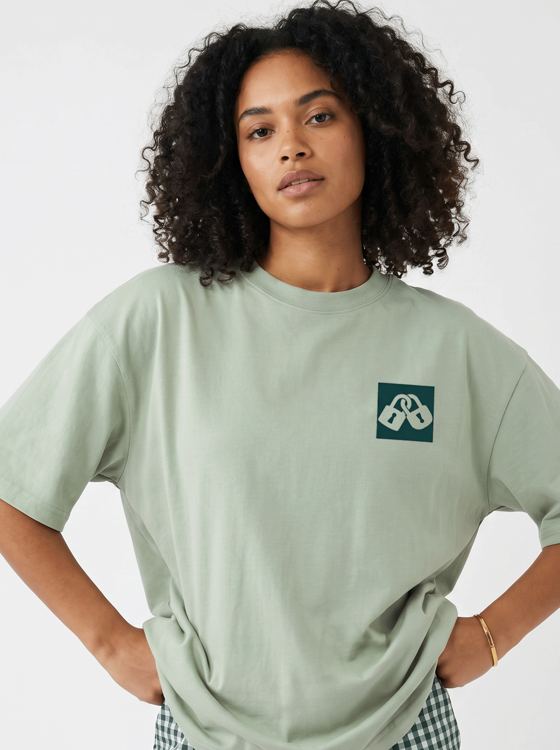 CAMISETA SURF VERDE OVERSIZE