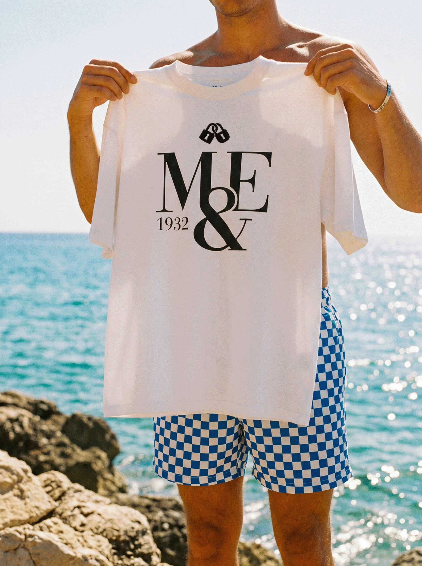 CAMISETA OVERSIZE M&E 210 BLANCA
