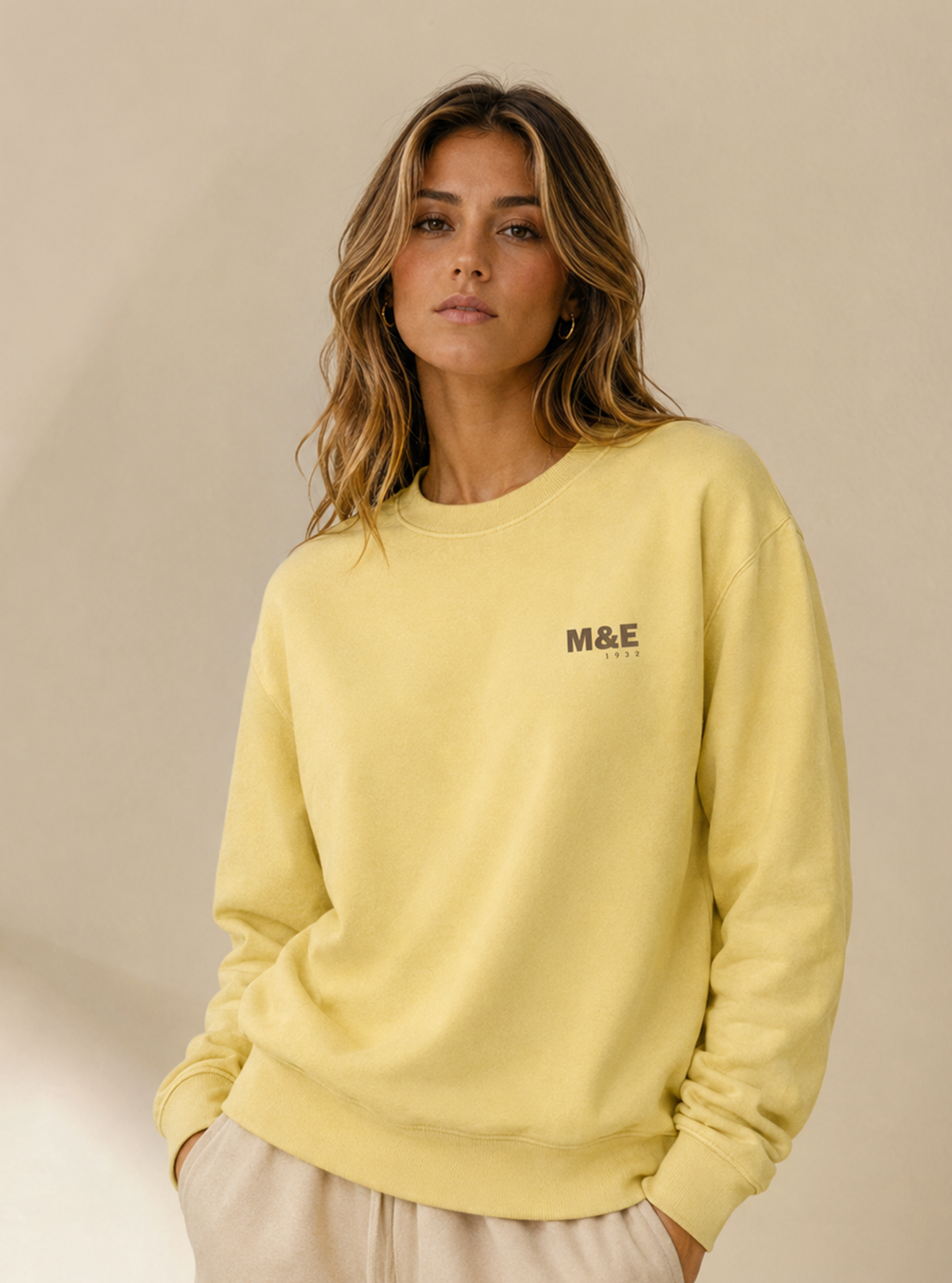 SUDADERA ODÍN MIE P AMARILLO LAVADO
